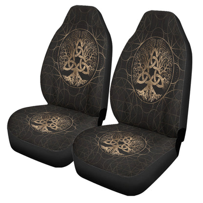 Car Seat Covers Tree Of Life Yggdrasil With Triquetra Car Seat Covers