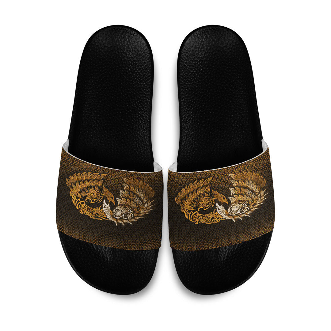 Slide Sandals Ragnarok Huginn Muninn Gold Version Slide Sandals