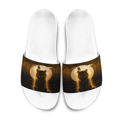 Slide Sandals Fenrir Viking Wolf Gold Version Slide Sandals