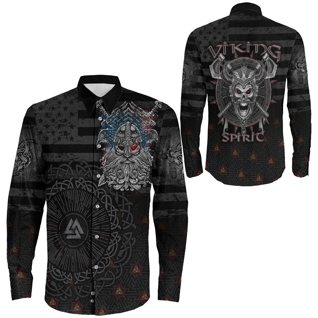 Clothing American Viking The Viking Spirit Long Sleeve Button Shirt
