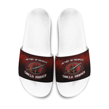 Slide Sandals Victory or Valhalla Shield Maiden Slide Sandals