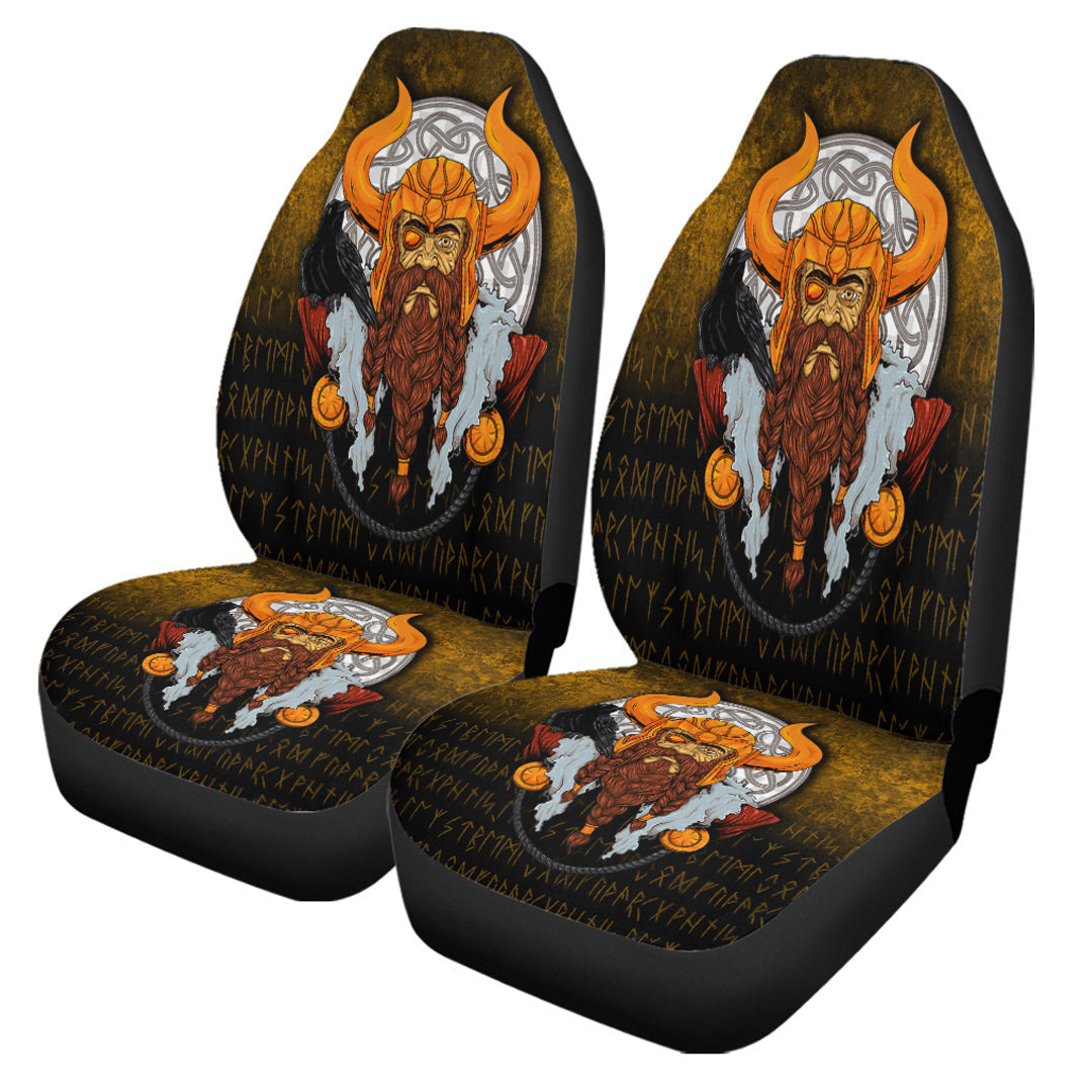 Car Seat Covers Viking God Odin Raven Car Seat Covers