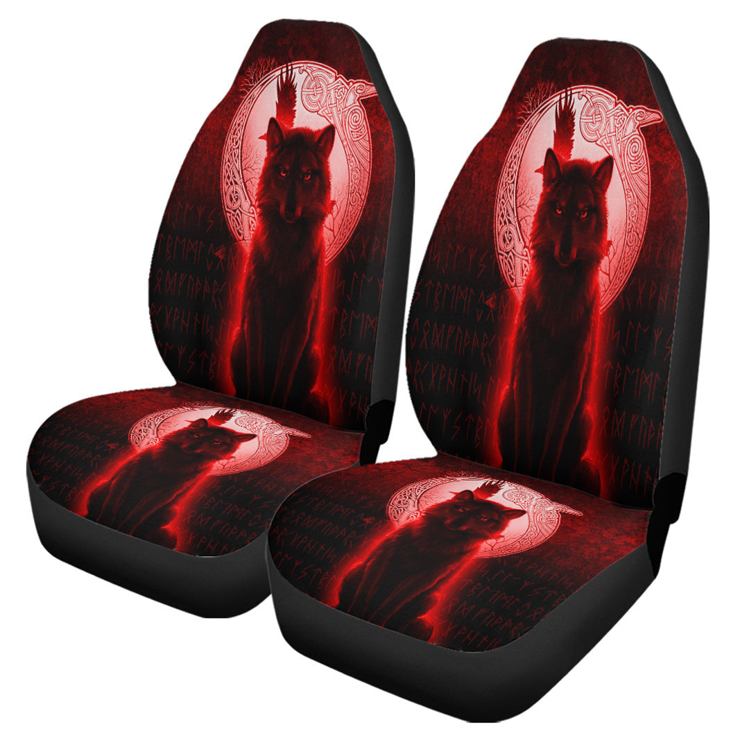 Car Seat Covers Fenrir Viking Wolf Red Version Car Seat Covers