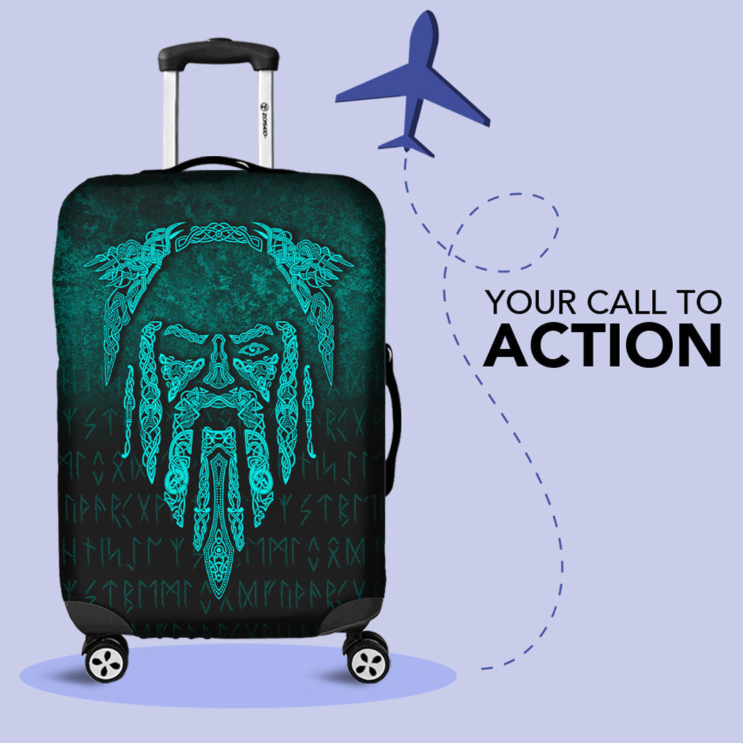 Luggage Covers Eye of Odin Cyan Version Luggage Covers