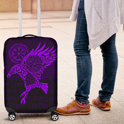 Luggage Covers Raven Vegvisir Tattoo Purple Version Luggage Covers