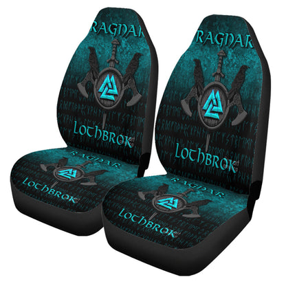 Car Seat Covers Ragnar Lothbrok Ragnar Lodbrok Viking Warrior Cyan Version Car Seat Covers