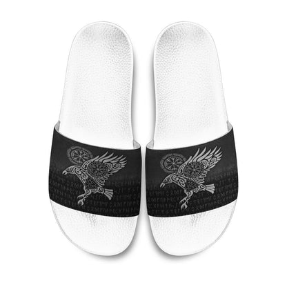 Slide Sandals Raven Vegvisir Tattoo Special Version Slide Sandals