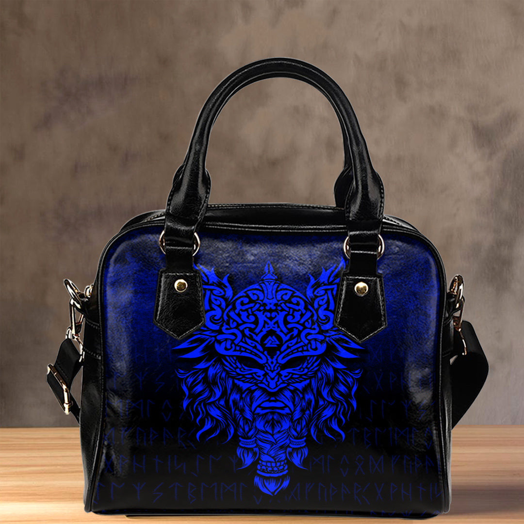 Shoulder Handbag Odin The Allfather Asgard God And Chief Of Aesir Blue Version Shoulder Handbag