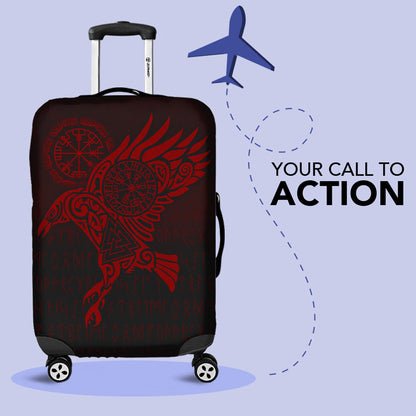 Luggage Covers Raven Vegvisir Tattoo Red Version Luggage Covers