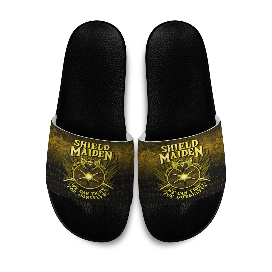 Slide Sandals Shield Maiden We Can Fight For Ourselves Slide Sandals