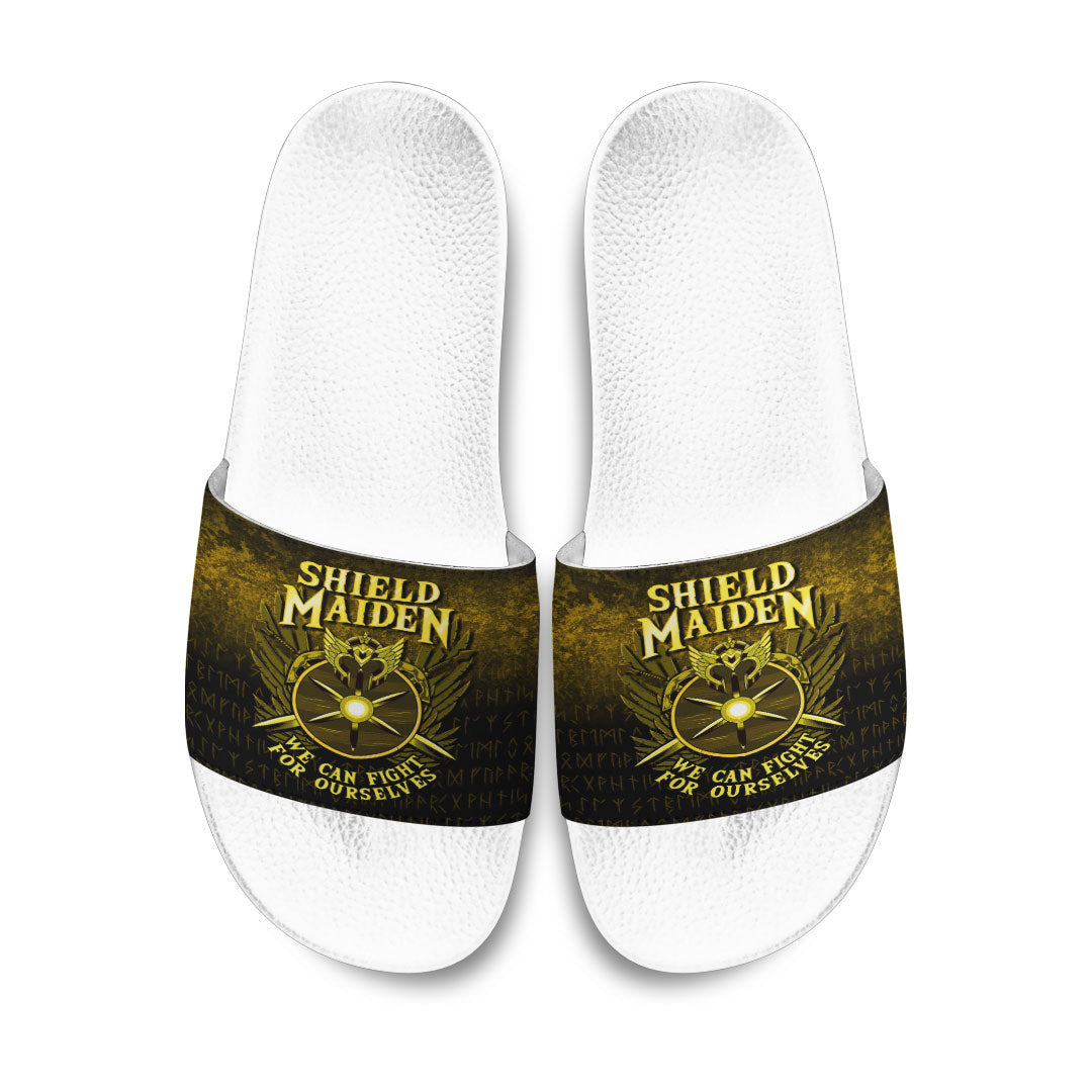 Slide Sandals Shield Maiden We Can Fight For Ourselves Slide Sandals
