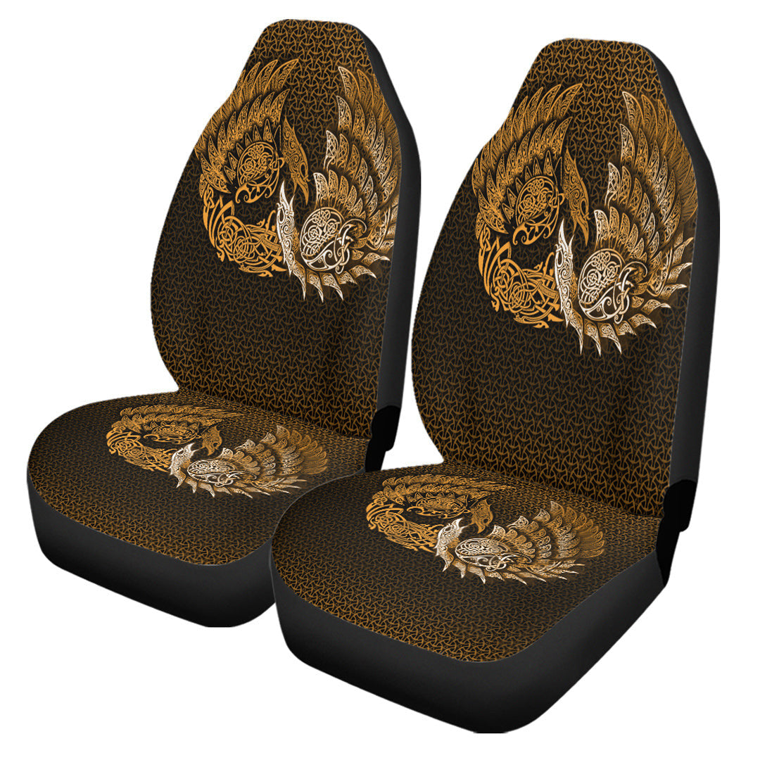 Car Seat Covers Ragnarok Huginn Muninn Gold Version Car Seat Covers