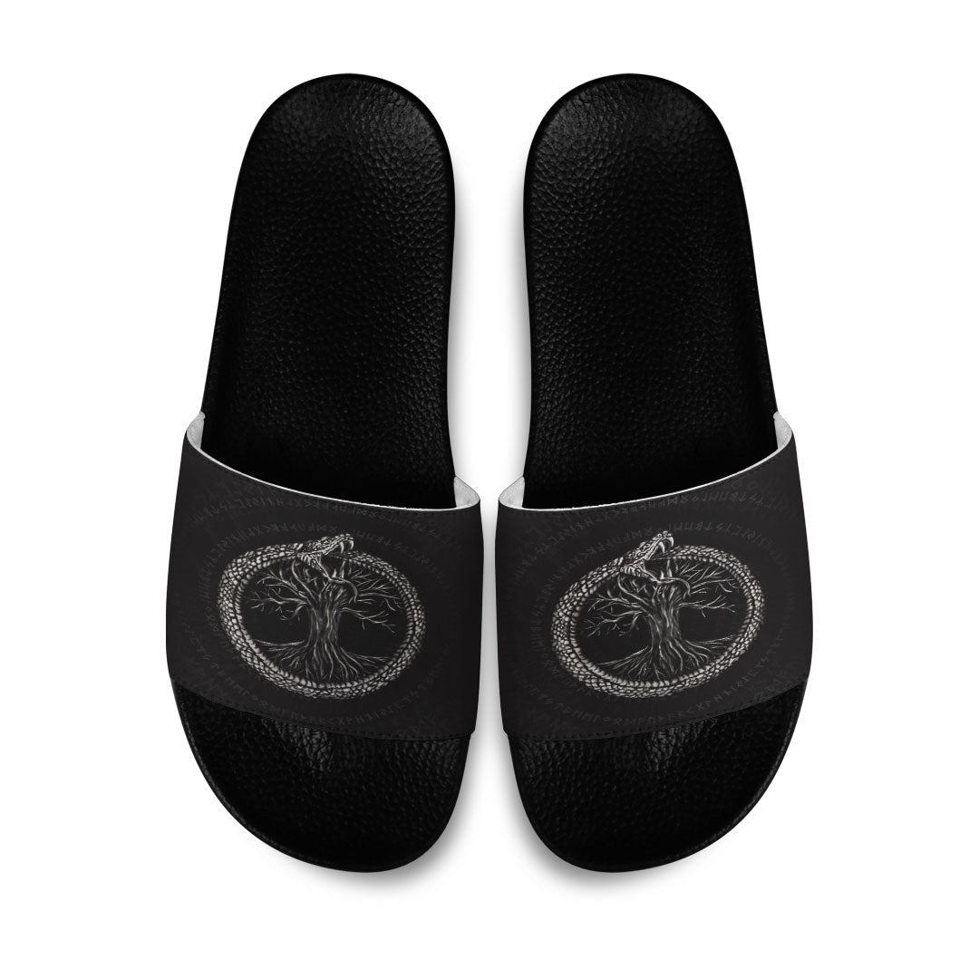 Slide Sandals Ouroboros with Tree of Life Slide Sandals