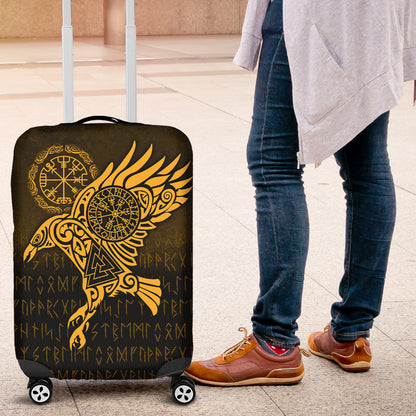Luggage Covers Raven Vegvisir Tattoo Gold Version Luggage Covers