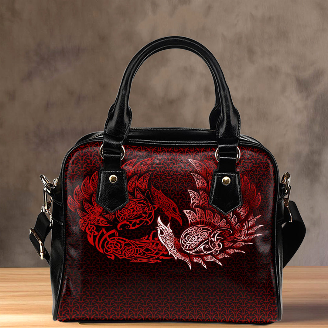 Shoulder Handbag Ragnarok Huginn Muninn Red Version Shoulder Handbag