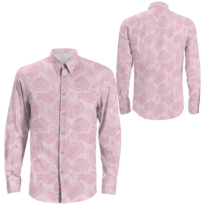Shirt Paisley Bandana Pattern Seamless Long Sleeve Button Shirt