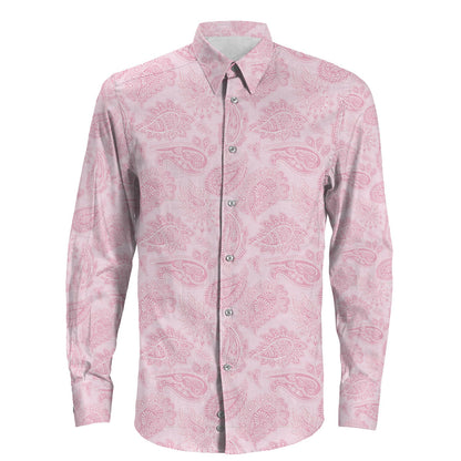 Shirt Paisley Bandana Pattern Seamless Long Sleeve Button Shirt