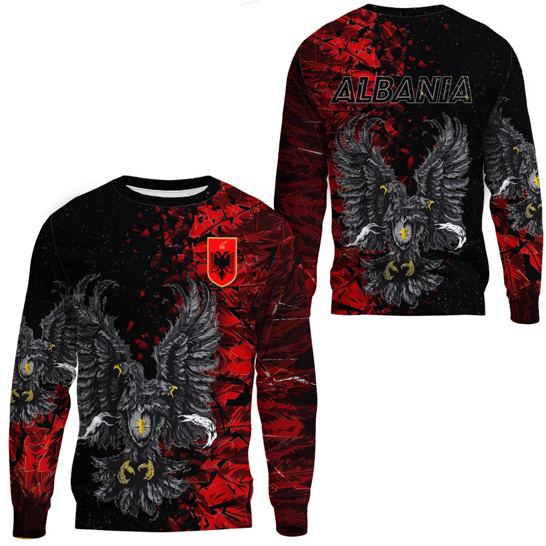 Clothing Albania Eagle Style Fragments And Feathers Sweatshirts