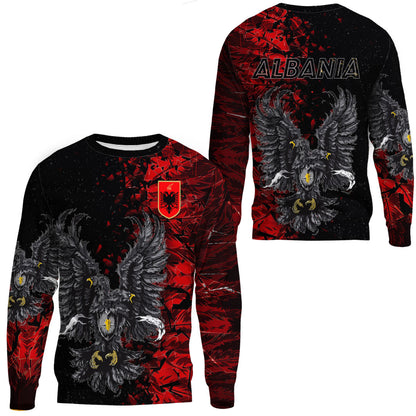 Clothing Albania Eagle Style Fragments And Feathers Sweatshirts