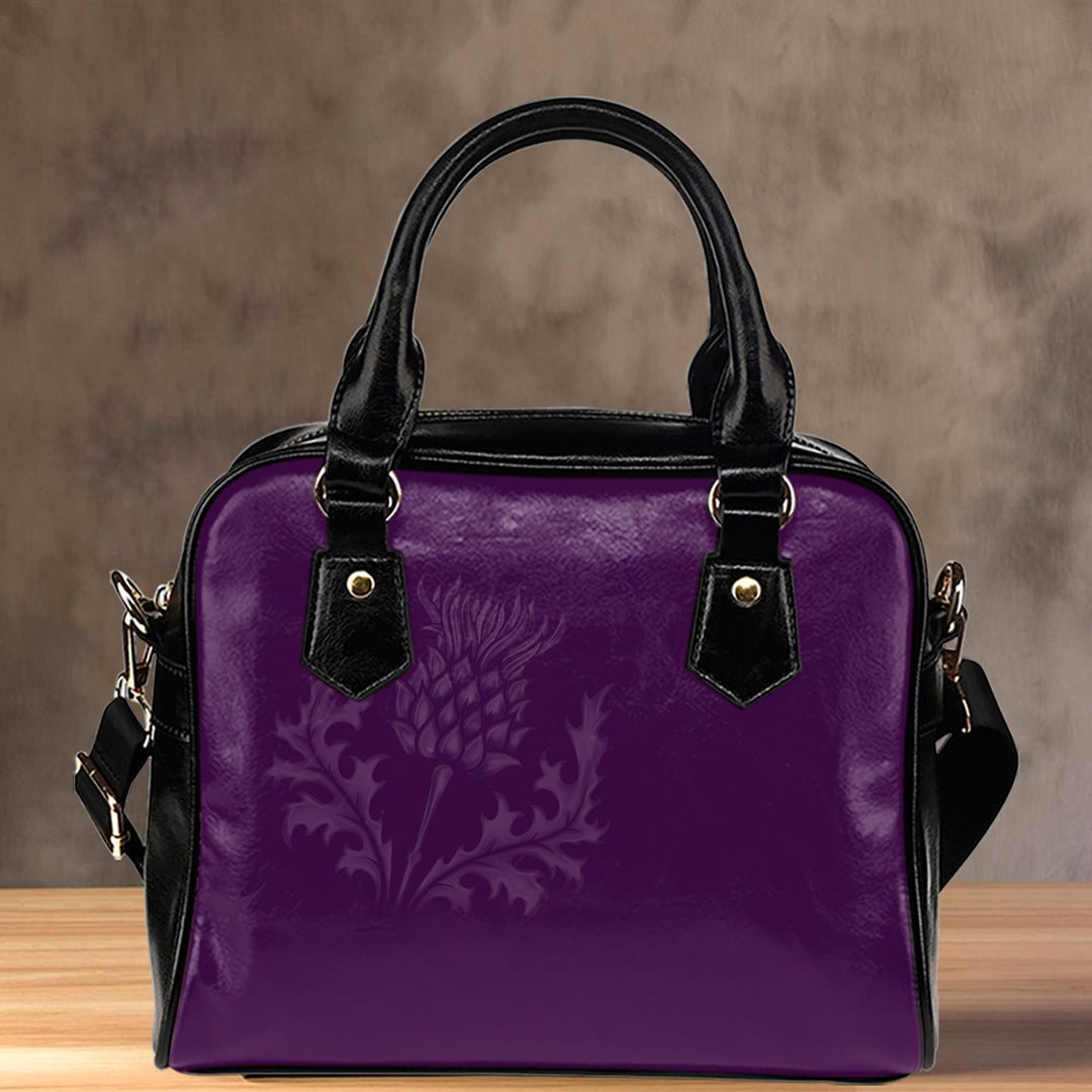 Shoulder Handbag Scottish Purple Thistle Shoulder Handbag