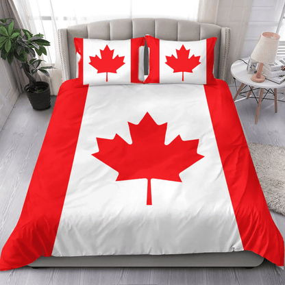 Flag of Canada Printed Bedding Set Canada Proud Bedding Set