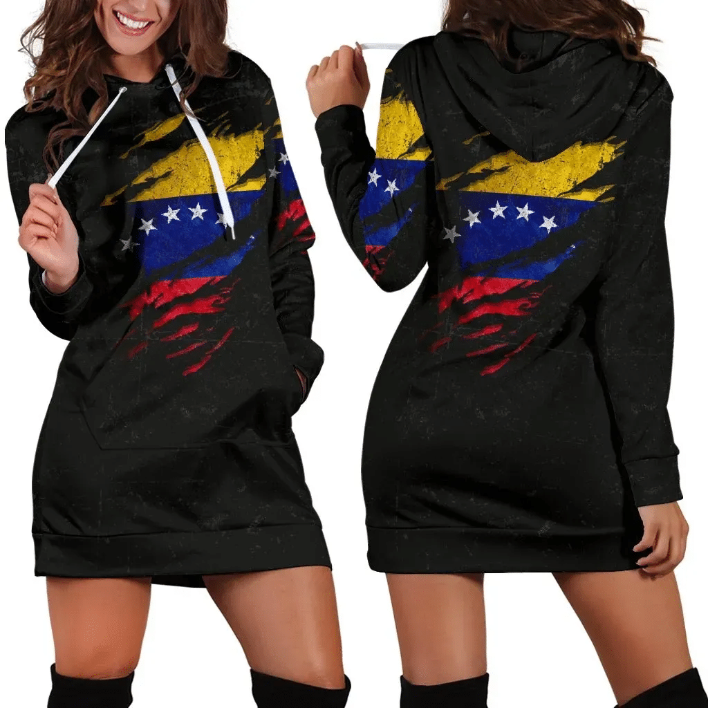 Venezuela in Me Women's Hoodie Dress Special Grunge Style