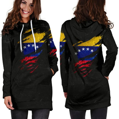 Venezuela in Me Women's Hoodie Dress Special Grunge Style