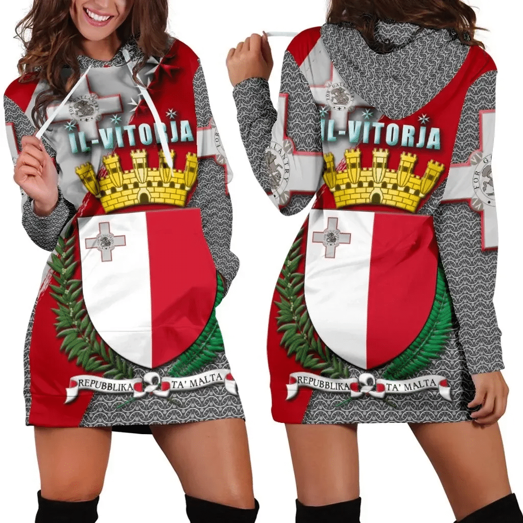 MALTA ILVITORJA Women's Hoodie Dress Malta Coat Of Arm B