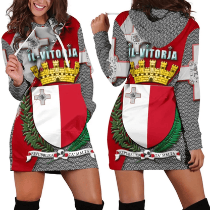 MALTA ILVITORJA Women's Hoodie Dress Malta Coat Of Arm B