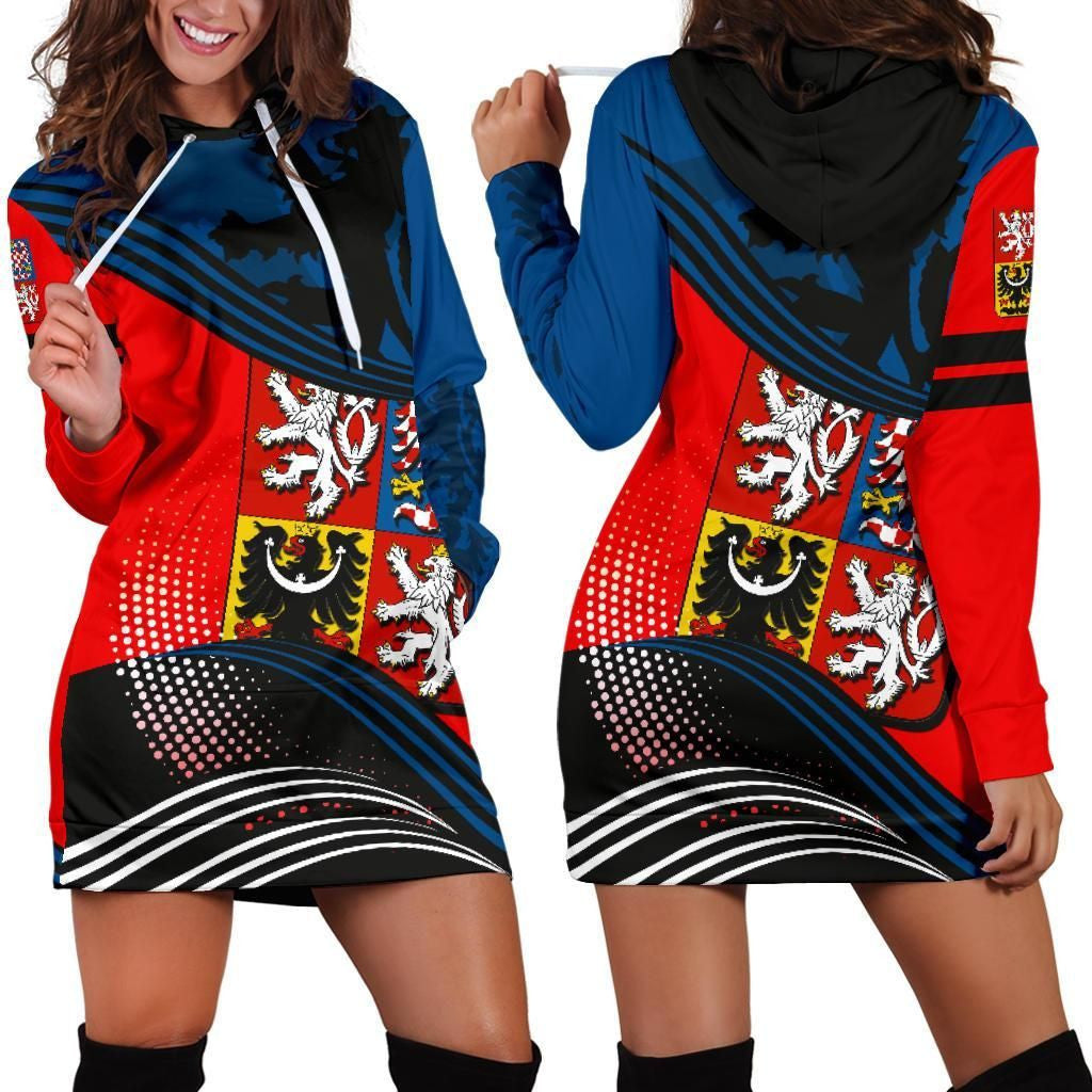 Czech Republic Hoodie Dress Fall In The Wave K7