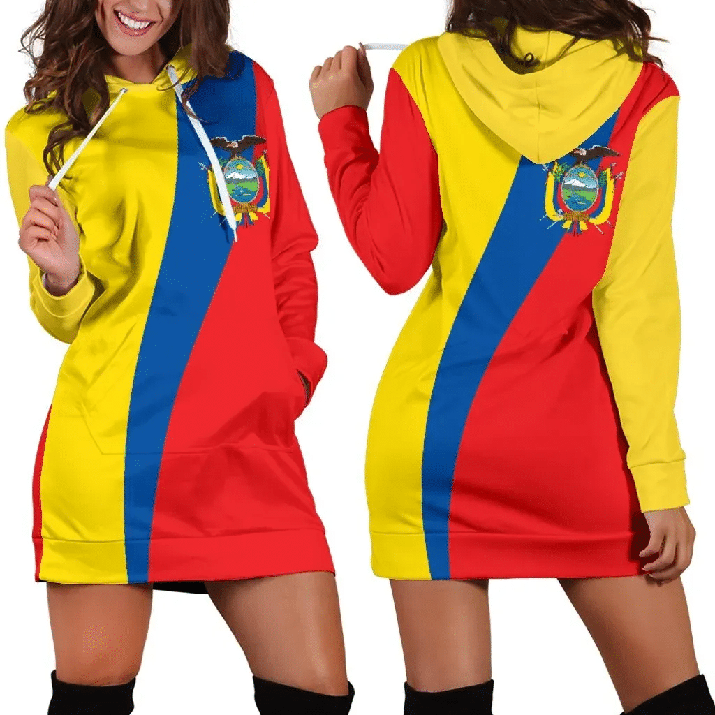 Ecuador N Flag Hoodie Dress