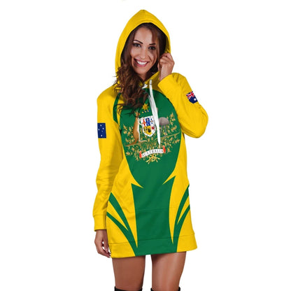 Australia Hoodie Dress Action Flag Yellow