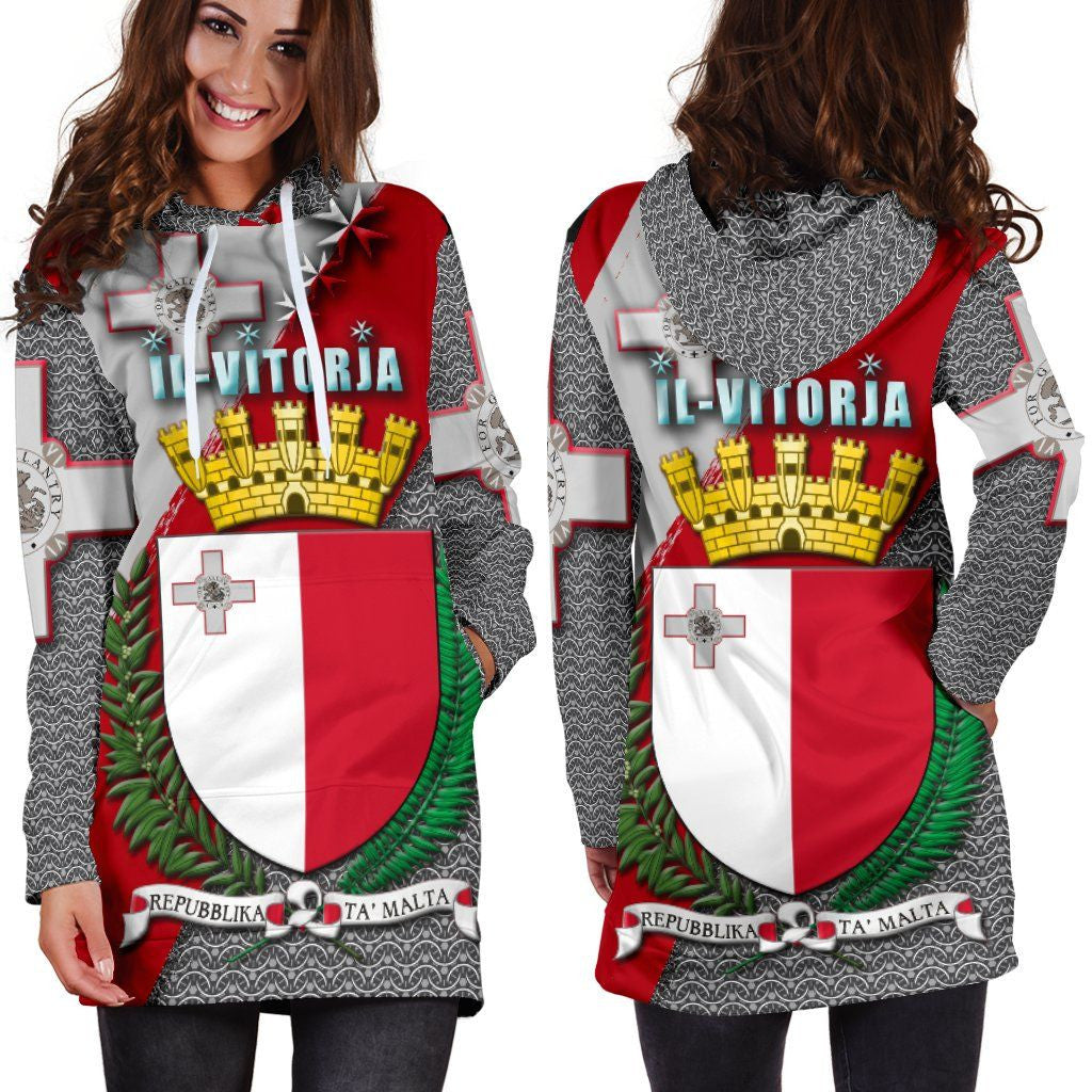 MALTA ILVITORJA Women's Hoodie Dress Malta Coat Of Arm B