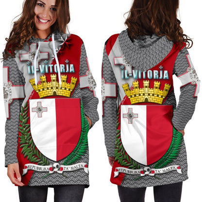 MALTA ILVITORJA Women's Hoodie Dress Malta Coat Of Arm B