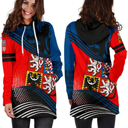 Czech Republic Hoodie Dress Fall In The Wave K7
