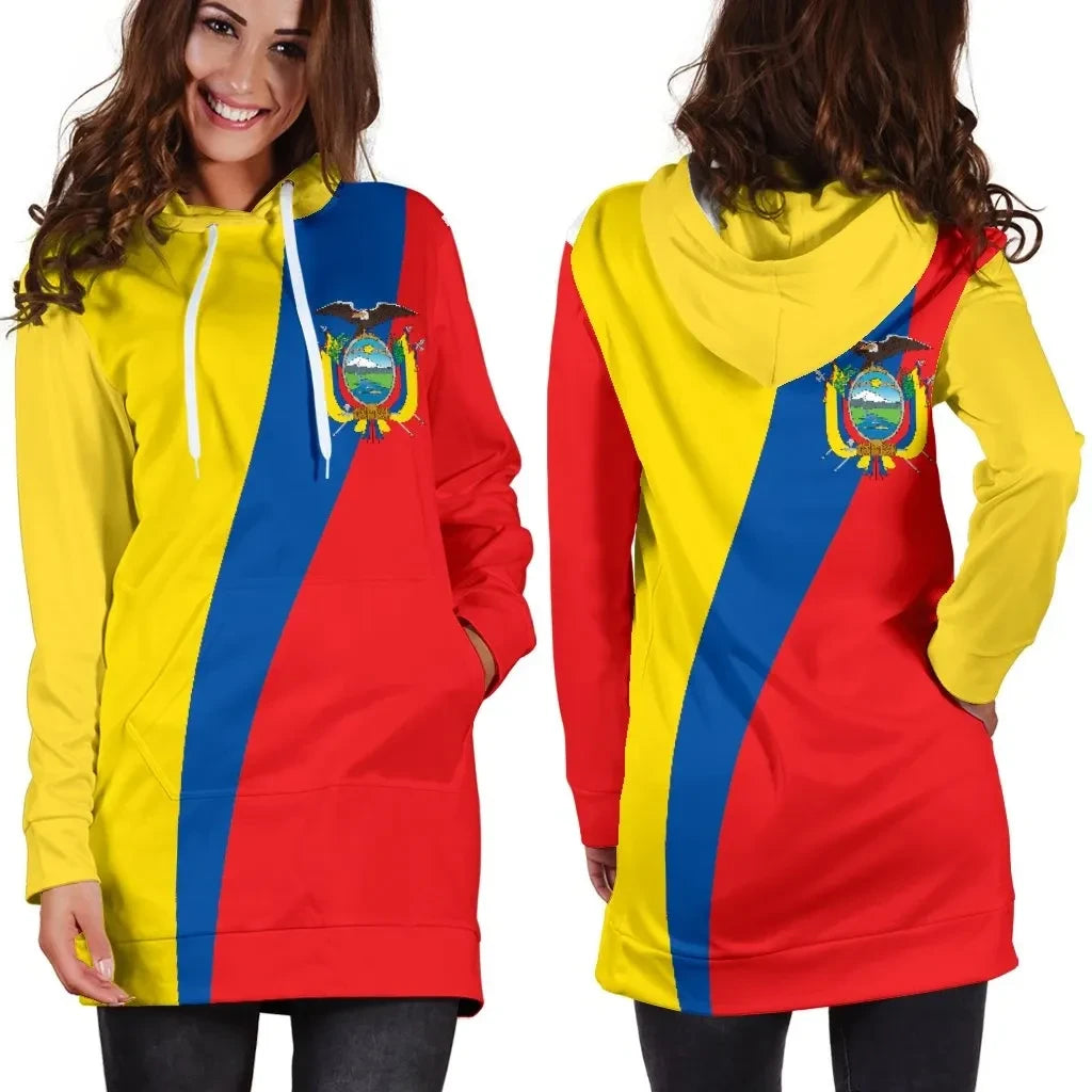 Ecuador N Flag Hoodie Dress