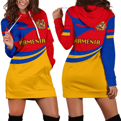 Armenia Women Hoodie Dress Proud Version K4