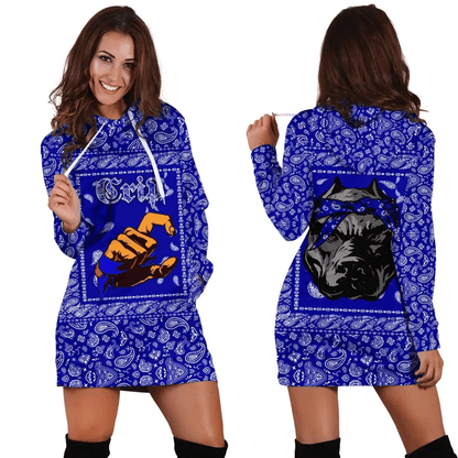 Crips Gang Bulldog Hoodie Dress