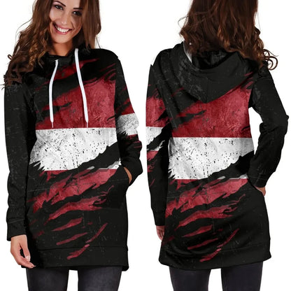 Latvia In Me Women's Hoodie Dress Special Grunge Style