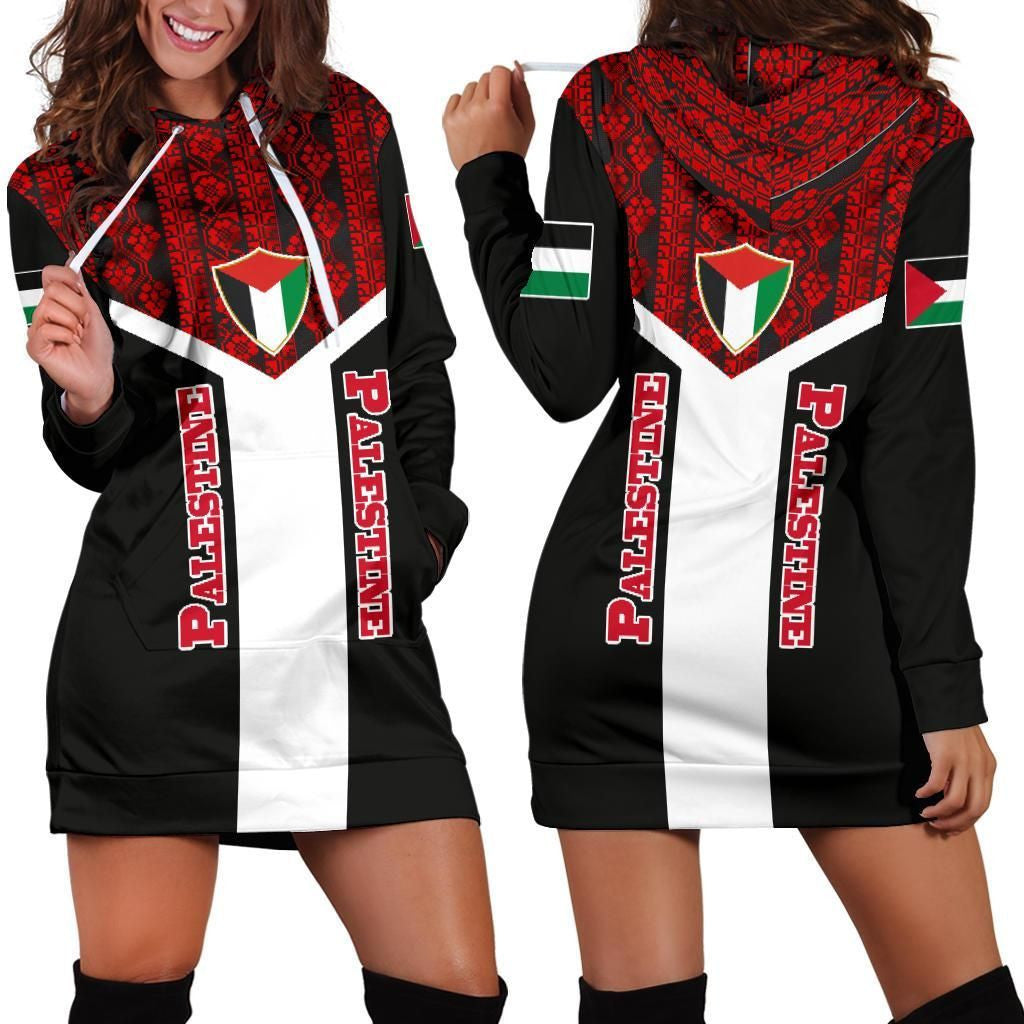 Palestine Hoodie Dress Rising