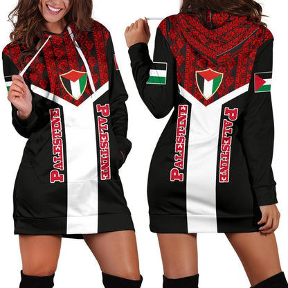 Palestine Hoodie Dress Rising