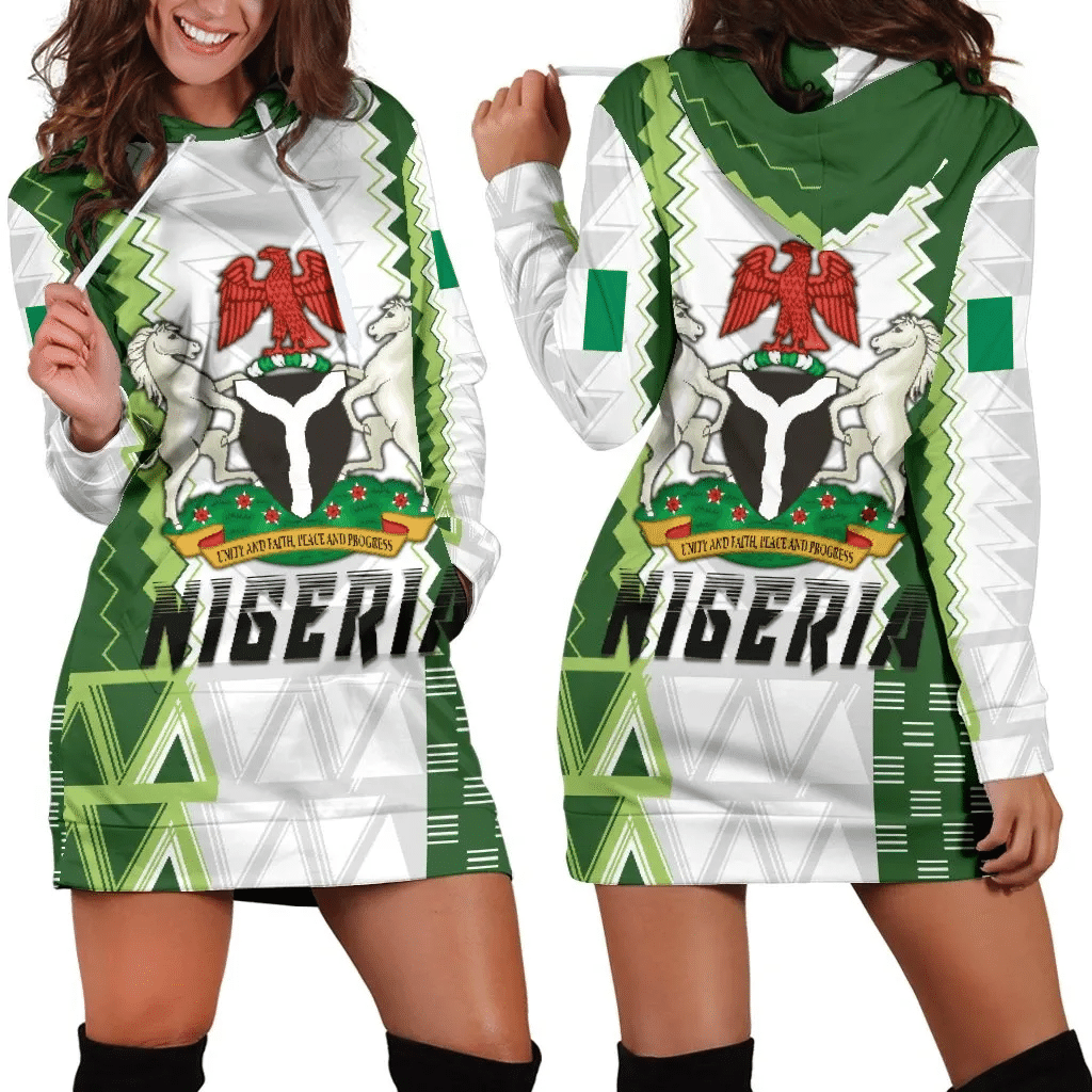 Nigeria Women's Hoodie Dress Simple Sport Version TH5