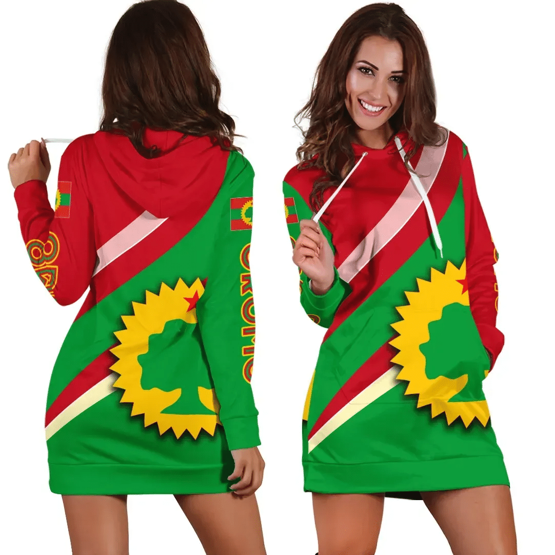 Oromo Hoodie Dress Speacial Flag