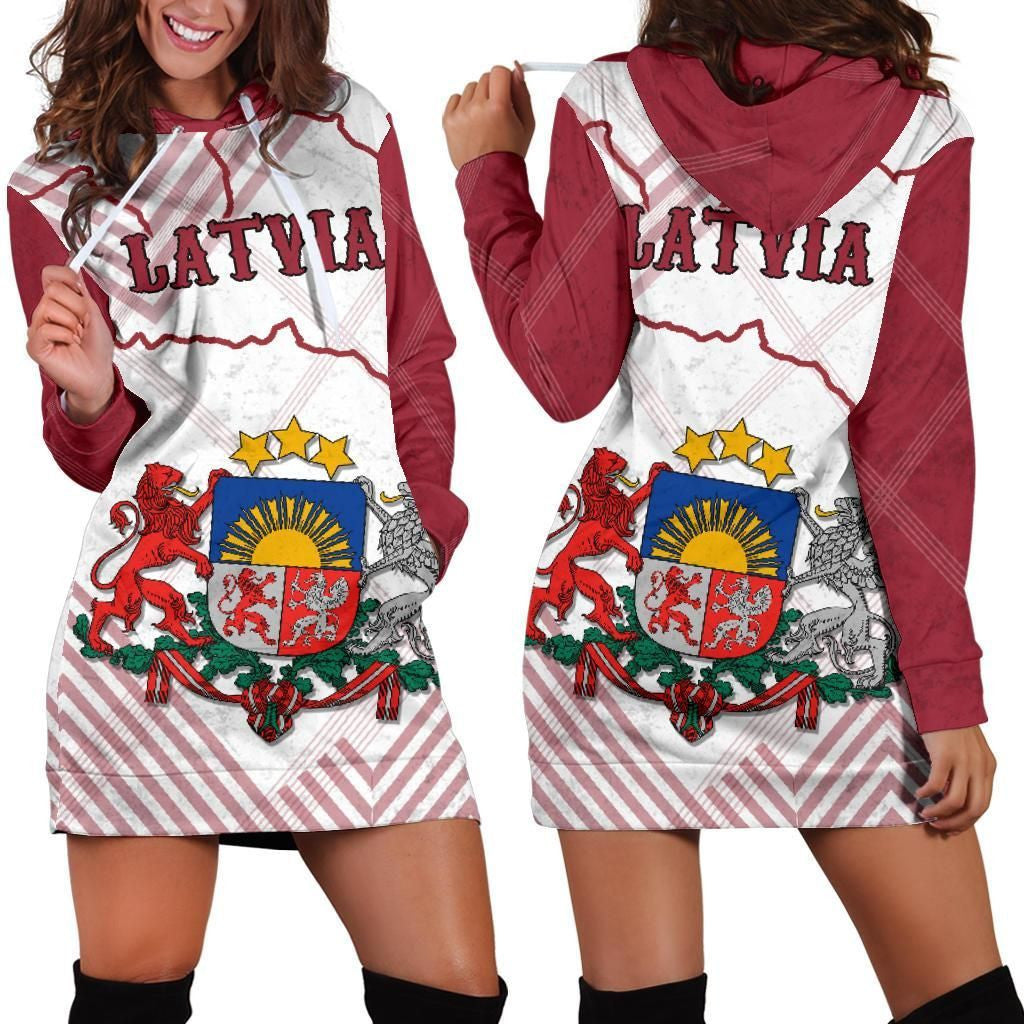 Latvia Hoodie Dress K5