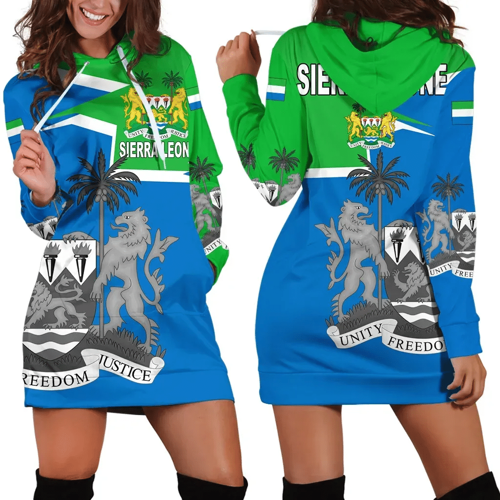 Sierra Leone Hoodie Dress Coat Of Arms New Style