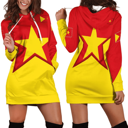 Tigray Hoodie Dress Flag Star