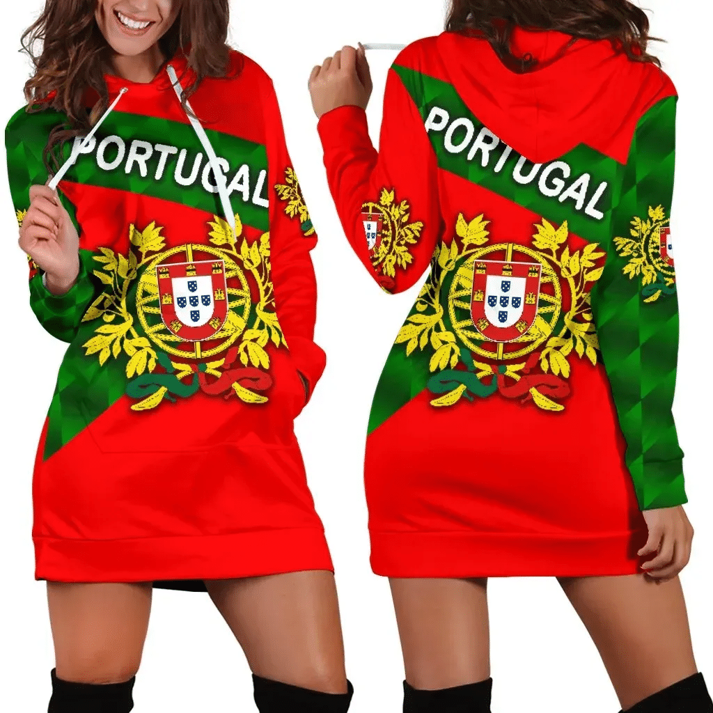 Portugal Women Hoodie Dress Sporty Style K8