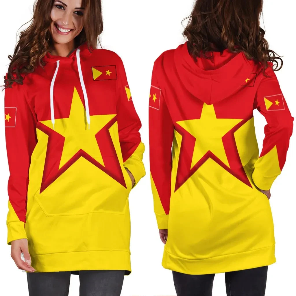 Tigray Hoodie Dress Flag Star