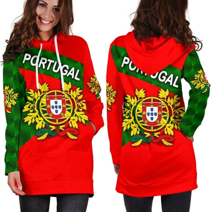 Portugal Women Hoodie Dress Sporty Style K8