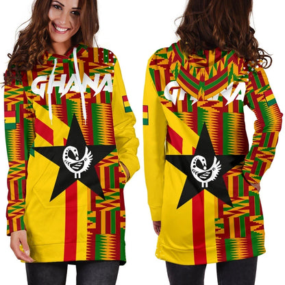 Ghana Hoodie Dress Ankara Tops Striped Women